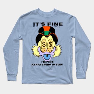 Yellow duck It's fine I'M Fine everything Is Fine Long Sleeve T-Shirt